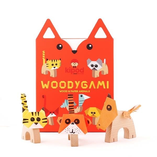 Kipod WoodyGami Drewniane Zwierzątka Origami 1+