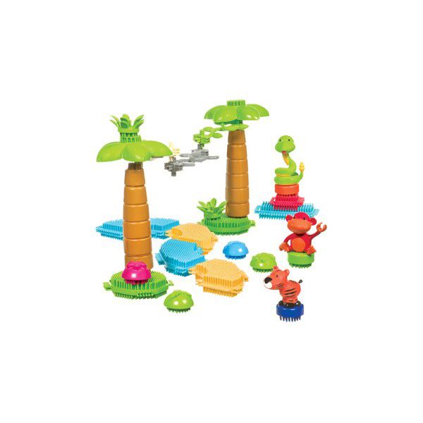 Klocki Jeżyki Bristle Blocks - Dżungla 58el. 2+