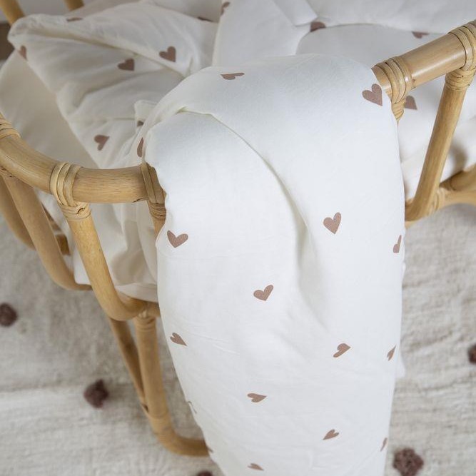 Childhome Kocyk Jersey Hearts 80x100cm dla niemowląt