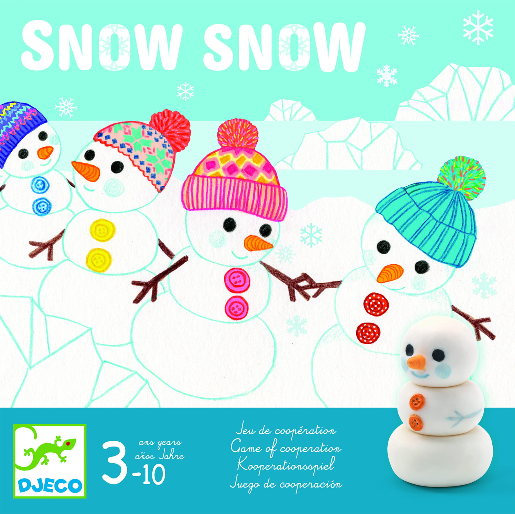 Djeco Gra planszowa Snow Snow 4+ | Rozwija logiczne myślenie
