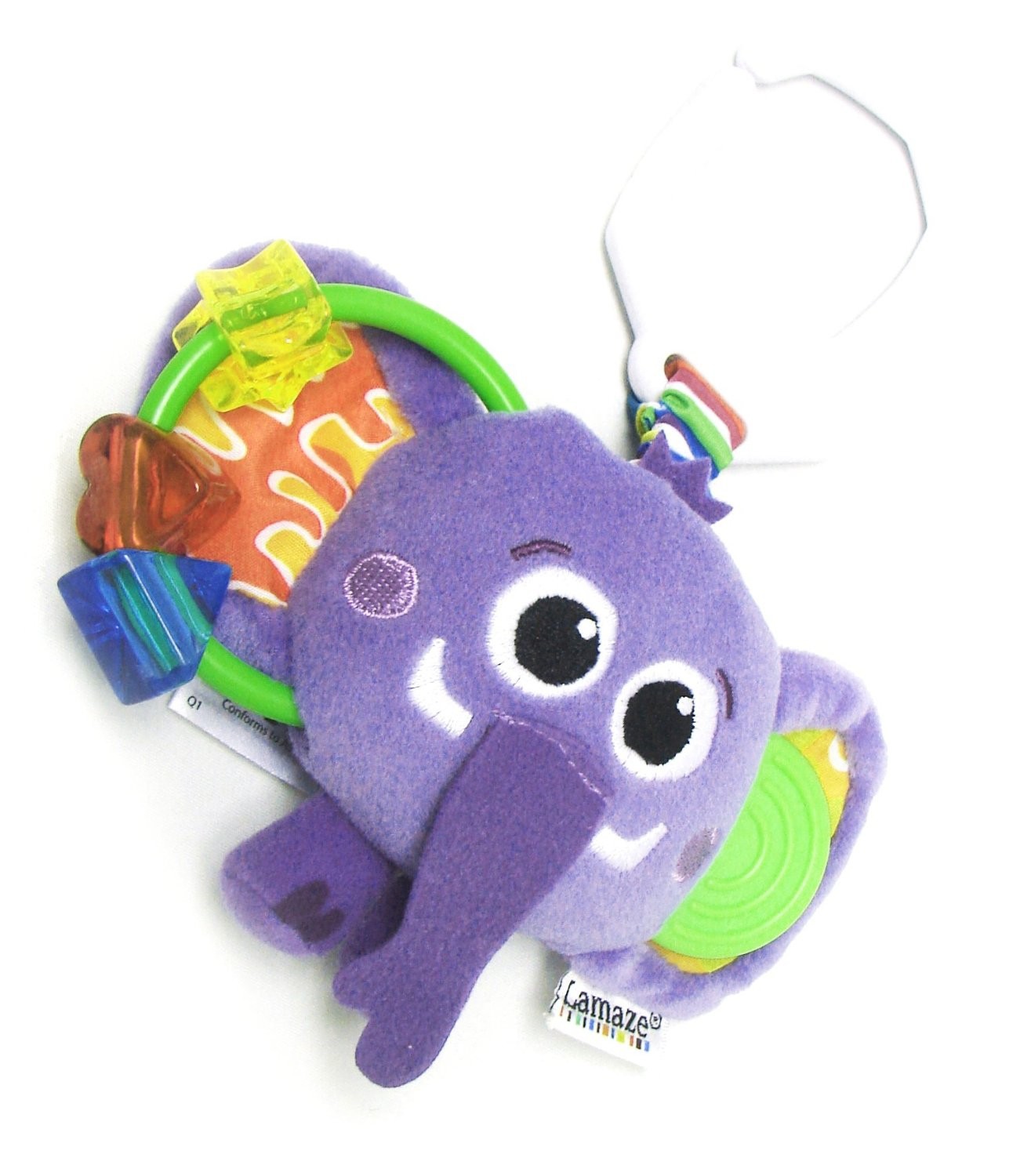 Zawieszka Słoń Eddie Lamaze 0+ Sensoryczna | Zabawka do wózka