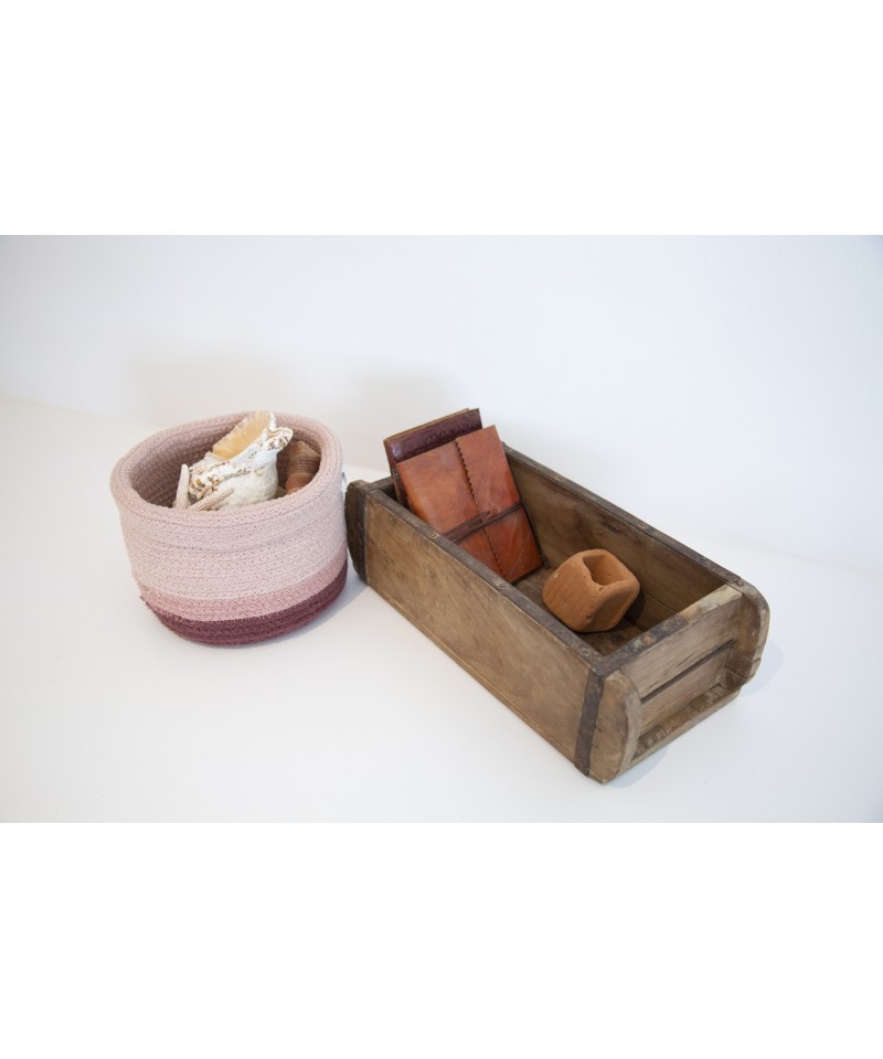 Lorena Canals Kosz Basket Mini Tricolor Vintage Nude 15x15cm