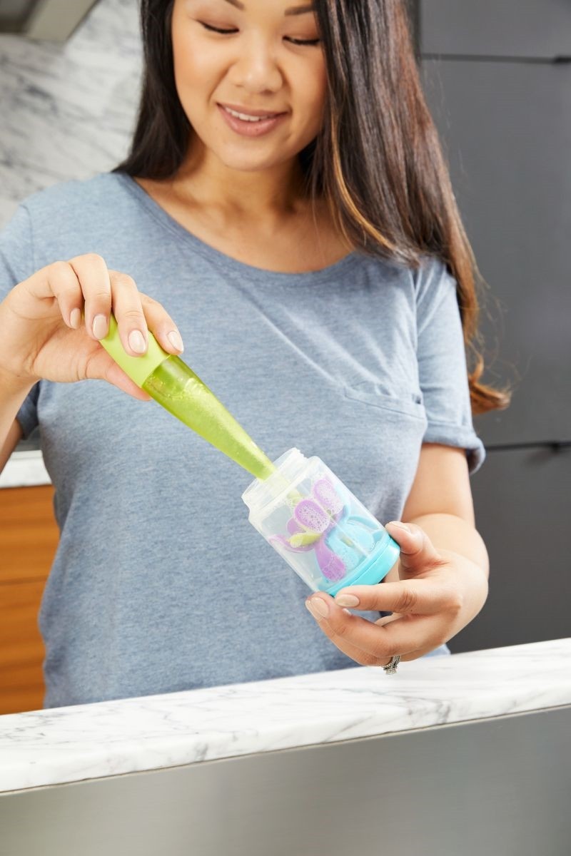 Boon Silikonowa Szczotka do Butelek z Dozownikiem FORB+