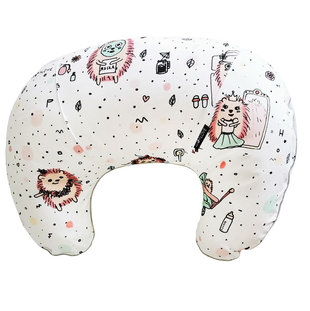 LULLALOVE Poduszka Rogal Jeż Pink 60x40cm