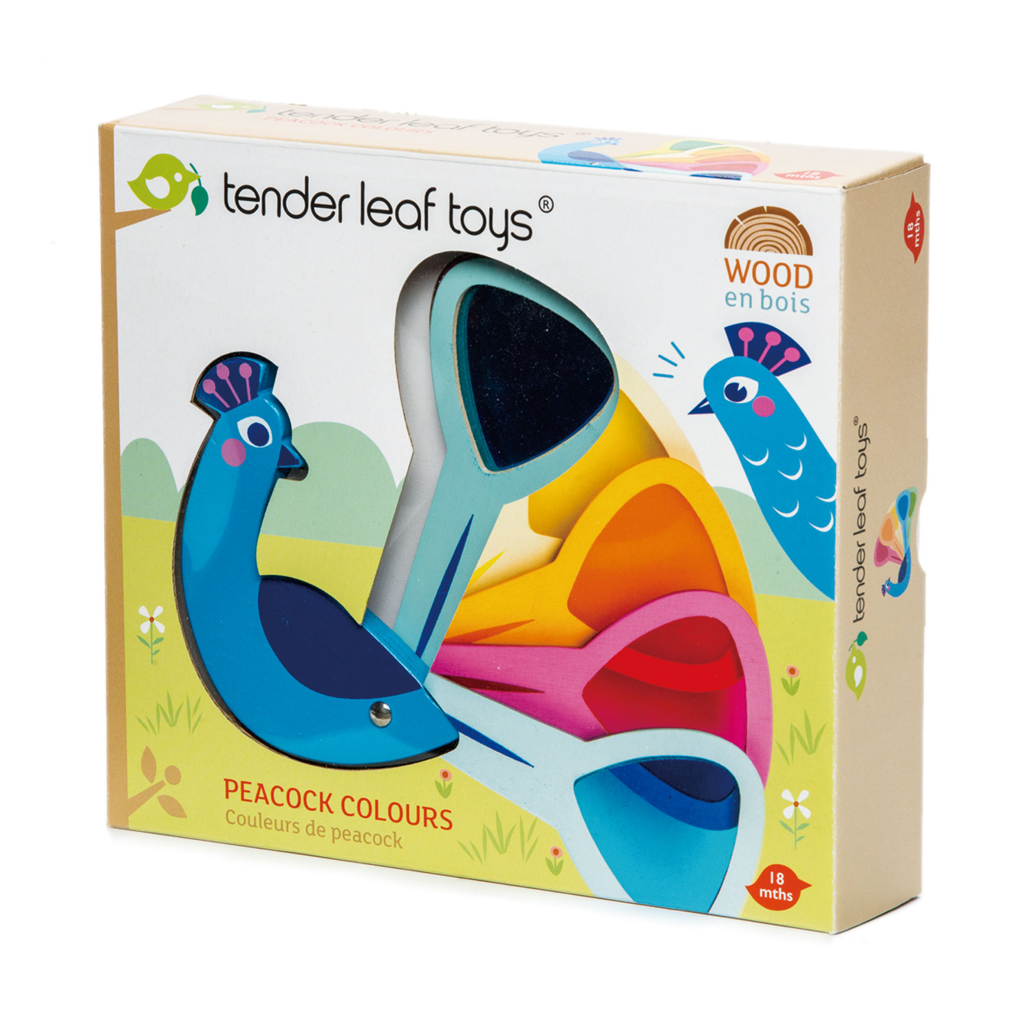 Tender Leaf Toys Paw Edukacyjny z Kolorowymi Szybkami 1+