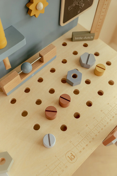 Little Dutch – Drewniany warsztat z narzędziami FSC dla dzieci 3+