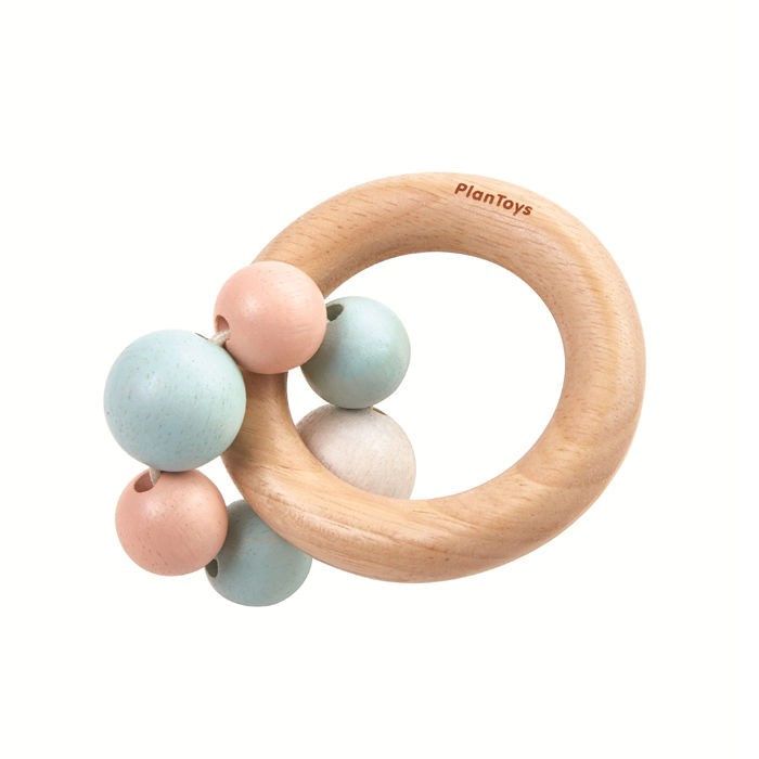 Plan Toys Grzechotka koraliki Pastelowa 0+