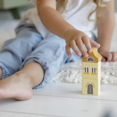 Little Dutch Zestaw Miasto 50 el. Drewniane Klocki 3+