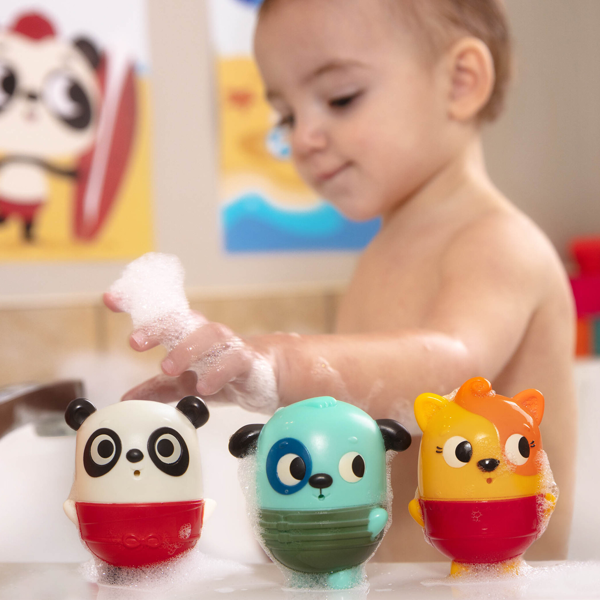 Btoys Zwierzaki do kąpieli 3 szt. zmieniające kolor 6m+