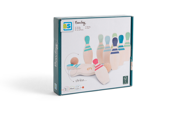 BS Toys Drewniane Kręgle z Cyferkami 3+ lat