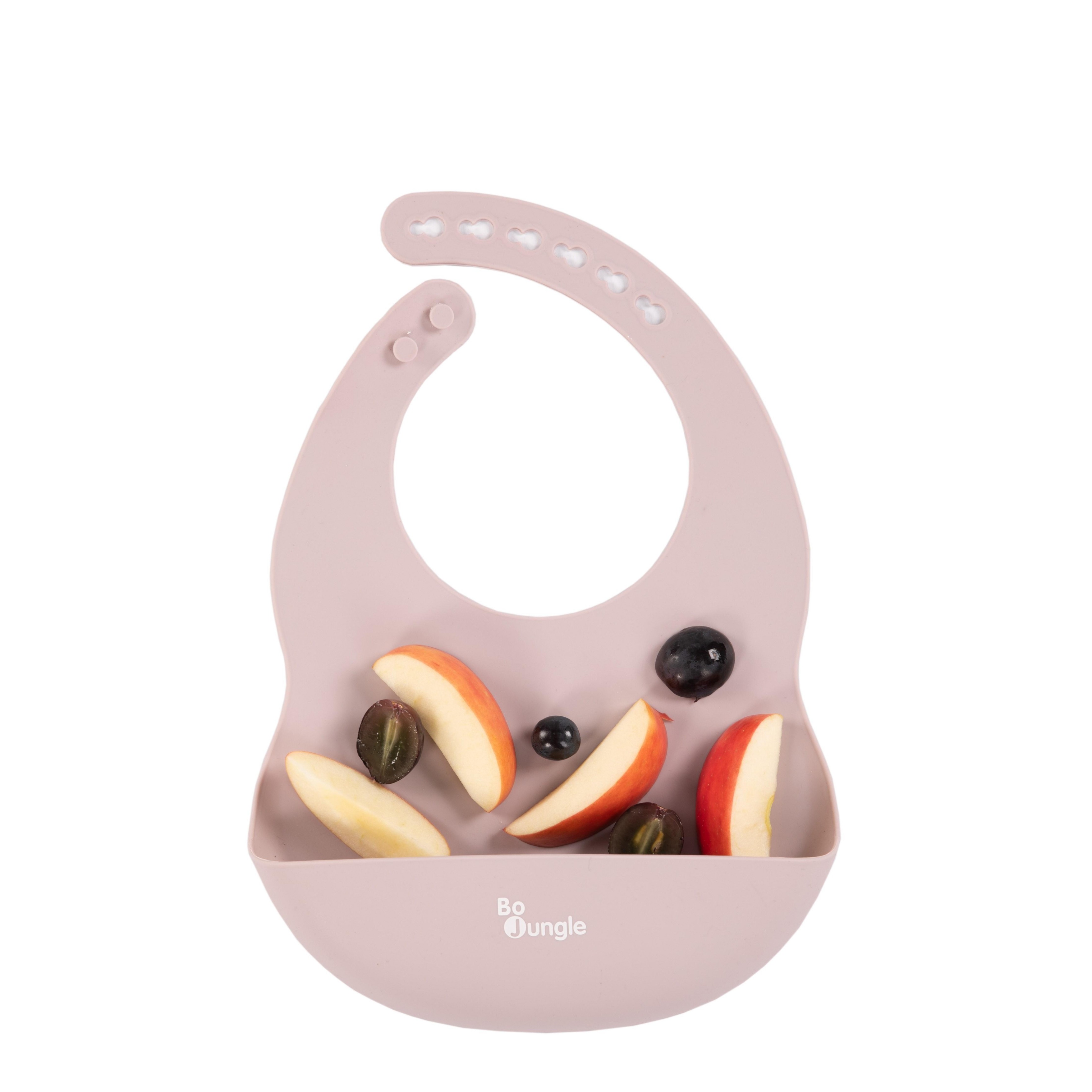 BO JUNGLE, B-Śliniak silikonowy z kieszonką - Pink
