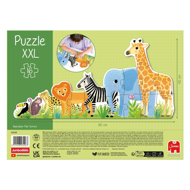 Puzzle dla dzieci XXL Dżungla Goula