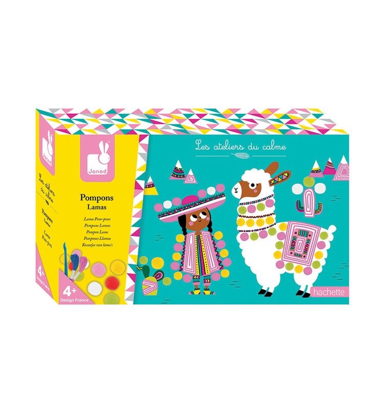 Janod Zestaw Artystyczny Pompony Lamy 3+