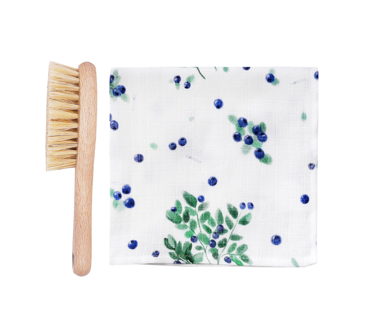 Lullalove Szczotka na ciemieniuchę z myjką - jagódki