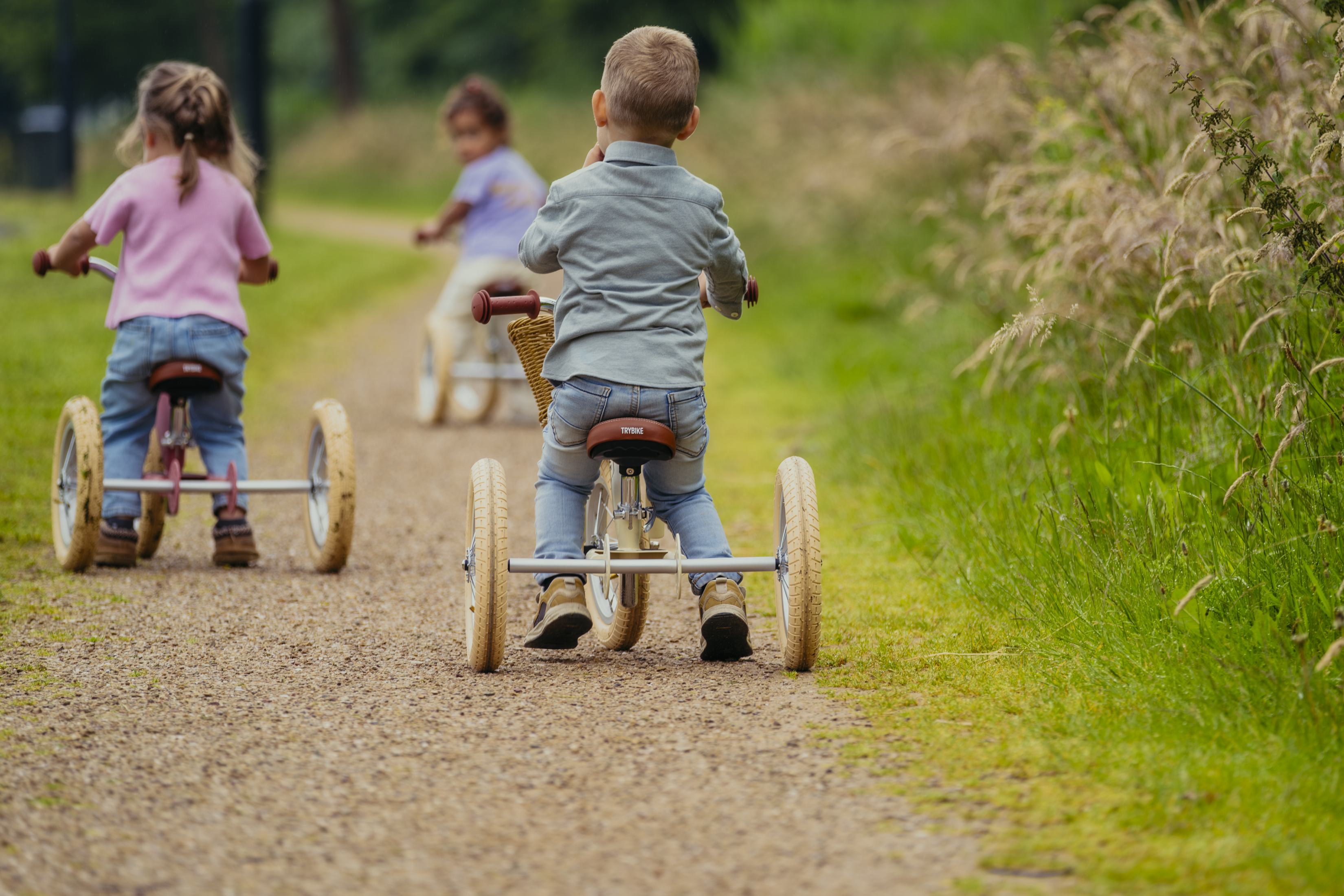 Trybike Pierwszy rowerek trójkołowy dziecięcy biegowy 2w1 niebieski balans 