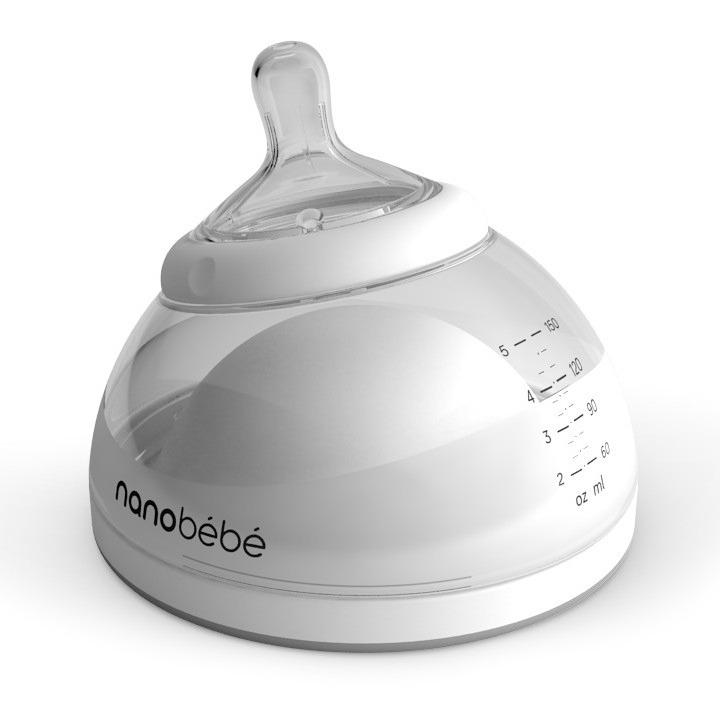 Nanobebe, Butelka do karmienia / przechowywania pokarmu 150 ml 3 szt - szara