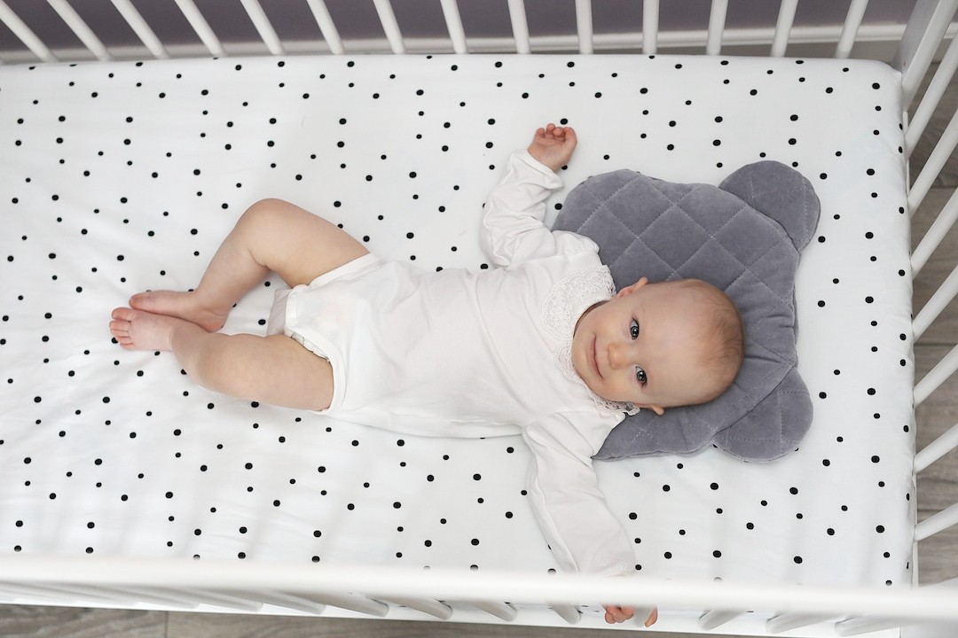 Sleepee Poduszka Miś Welur Royal Baby Denim 30×27