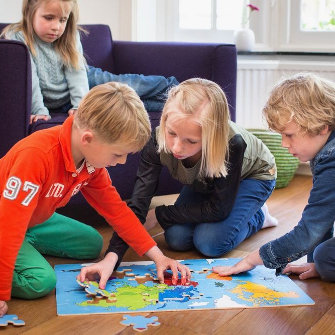 BS Toys Puzzle Mapa Świata 4+ Edukacyjne