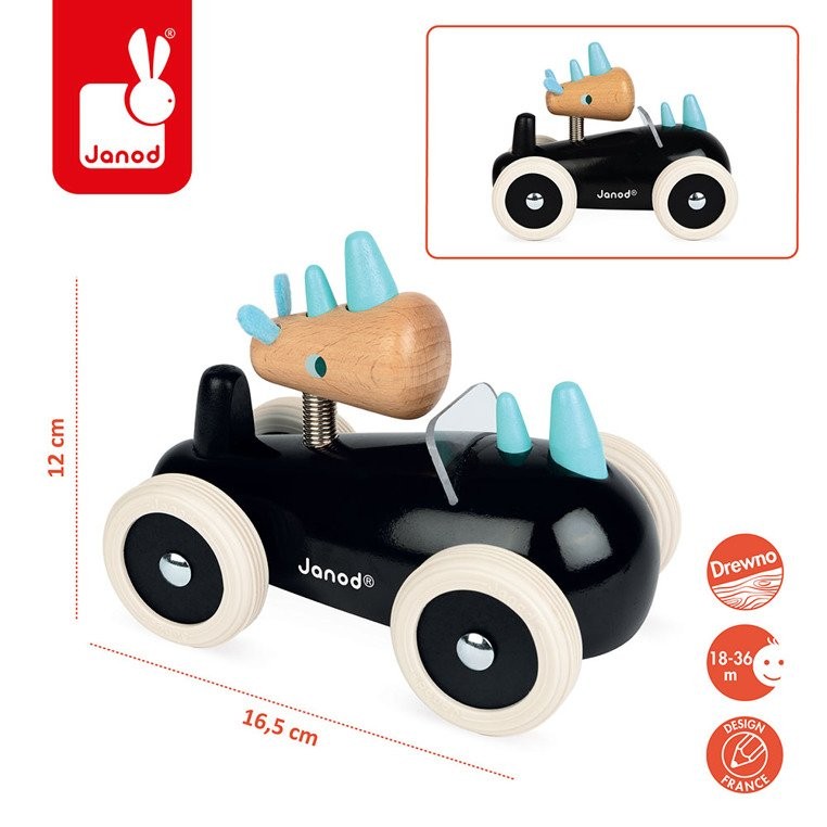Janod Drewniany Samochód Retro Spirit Rony 12m+