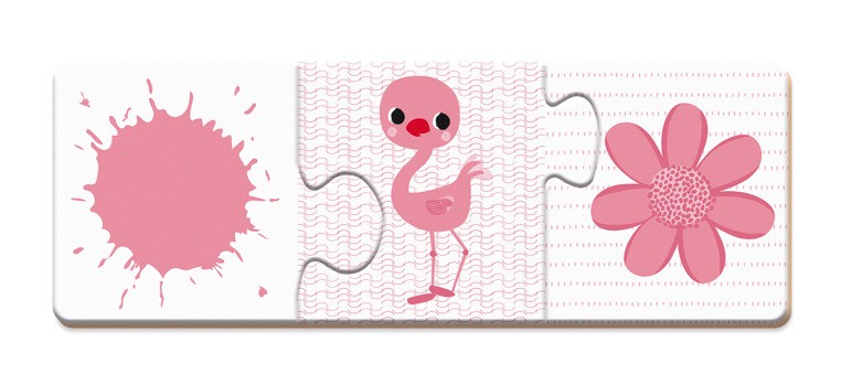 Janod Trzyczęściowe Puzzle Kolory 30 elementów 3+