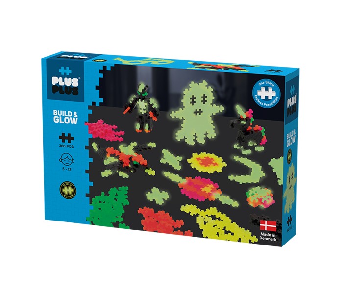 Plus-Plus Mini GLOW Basic 360szt. - świecące w ciemności 5+