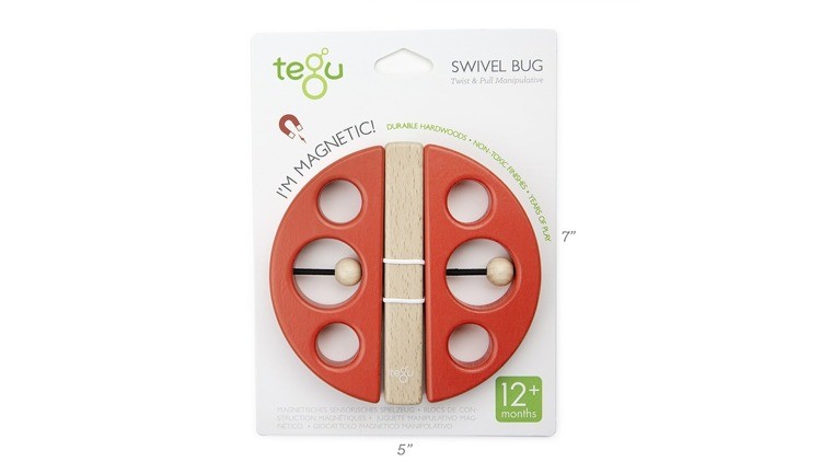 Tegu Klocki Magnetyczne BABY & TODDLER Swivel Bug Red 1+