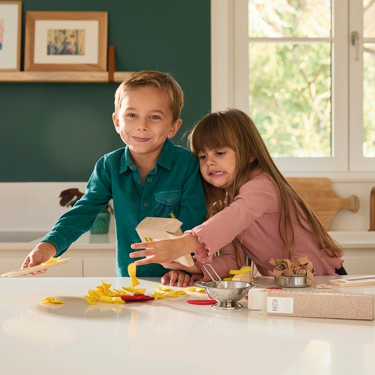 Janod Filcowy zestaw makaronów do gotowania 58el 3+