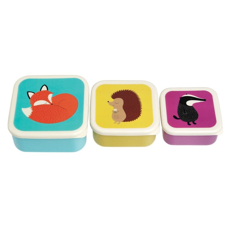 Rex Komplet 3 Pudełek na Przekąski Lisek 3+ | Pojemniki Lunchbox
