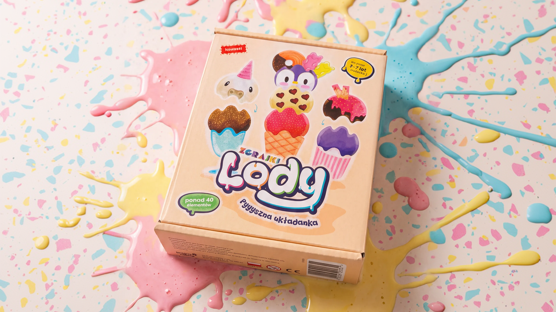 Kraina Relacji Zgrajki Lody Drewniana Układanka 3+