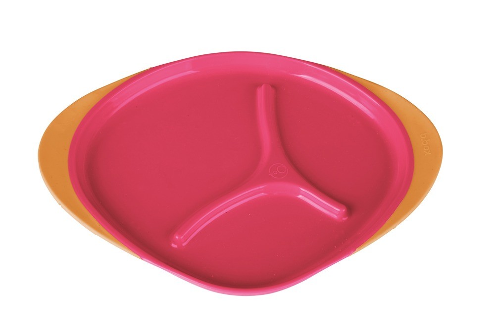 B.Box Trójdzielny talerzyk Strawberry Shake 6m+