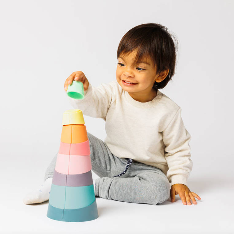 OPPI Zestaw Konstrukcyjny Stak Silikonowy 8 el. 12m+