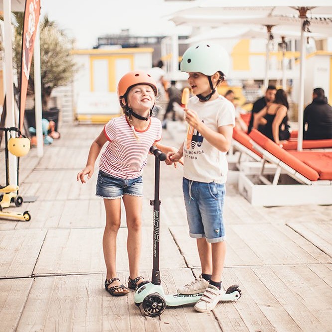 Scootandride, Kask S-M dla dzieci 3+ Kiwi kolekcja Icecream 2020