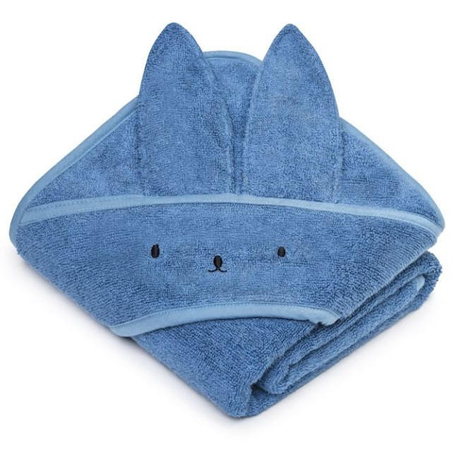 My Memi Ręcznik z kapturem Królik 85x85cm Granatowy
