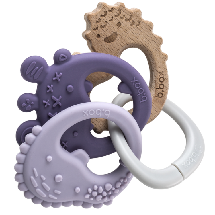 B.Box Gryzaki Sensoryczne Trio Piwonia 0+