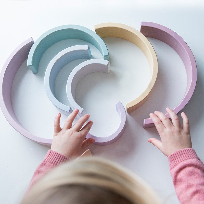 Little Dutch Drewniana Tęcza Pastelowa 8el 1+