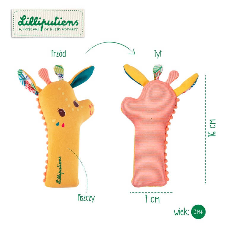 Lilliputiens Piszczałka Żyrafka Zia 3m+