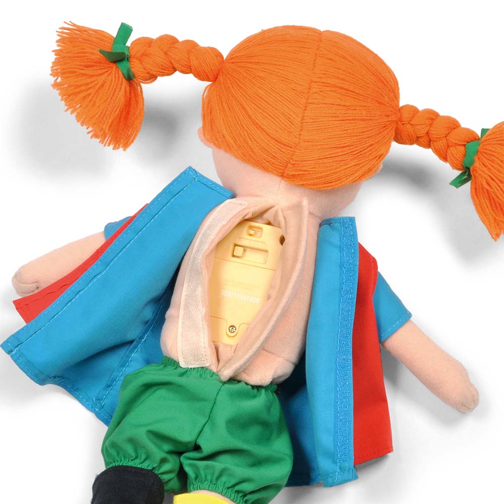 Pippi – Miękka lalka mówiąca Pippi Langstrumpf 40 cm – przytulanka dla dzieci 10 m+