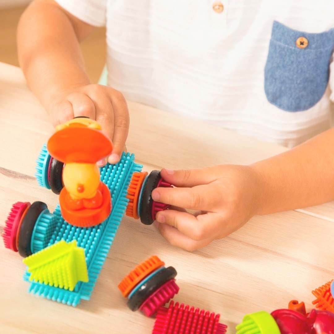 Klocki jeżyki - zestaw dżungla w tubie 54 szt