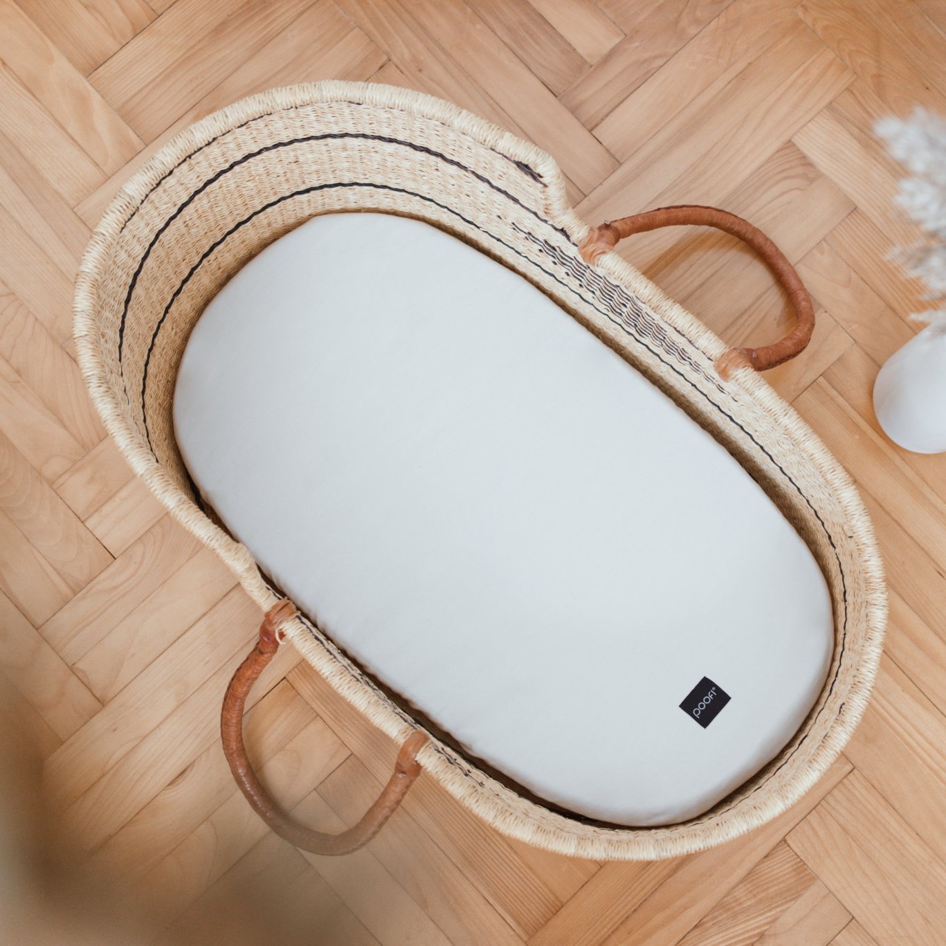 Poofi, Prześcieradło do wózka Organic - śmietanka