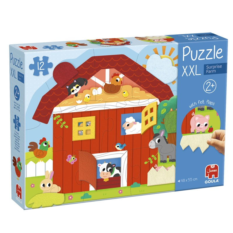 Goula Puzzle XXL Farma Niespodzianek 2+ Klapki