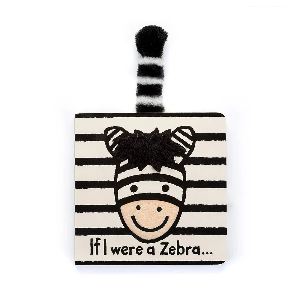 Jellycat Książeczka Sensoryczna Zebra 'If I were a Zebra' 0+