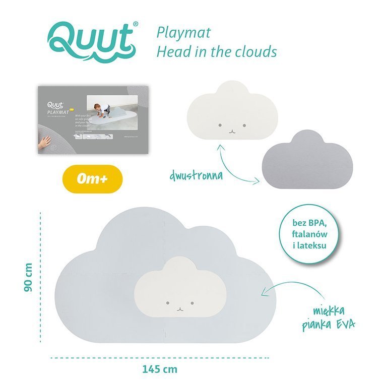 Quut Mata Piankowa Chmurka Playmat Pearl Grey