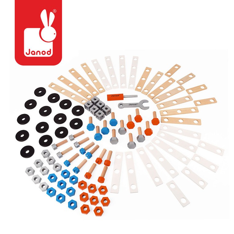 Janod Zestaw Konstruktora Brico Kids 100el 3+