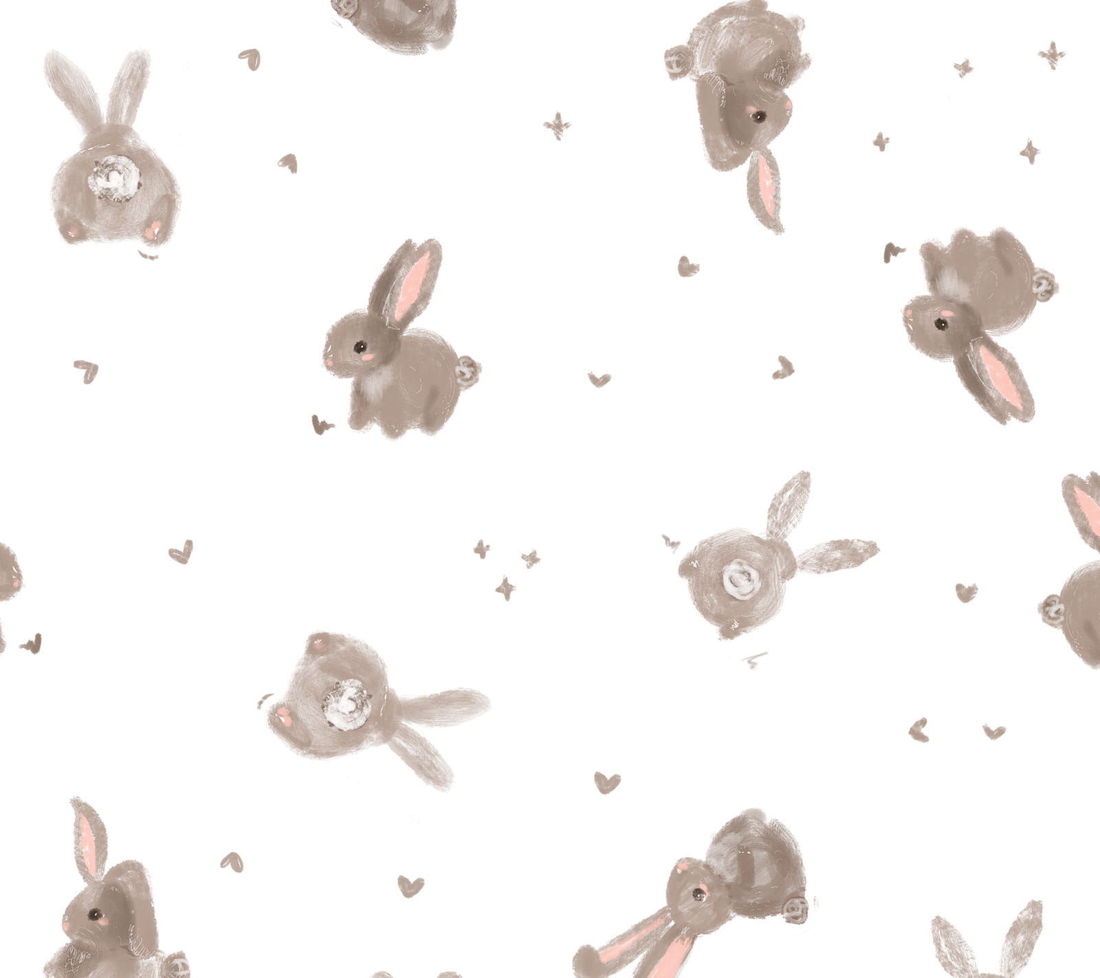 Lullalove Miękka szczotka z włosia koziego z myjką - beżowe króliczki