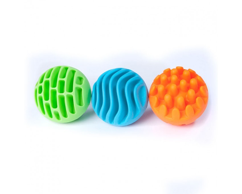 Fat Brain Toys Kule Sensoryczne 3 szt. 6m+