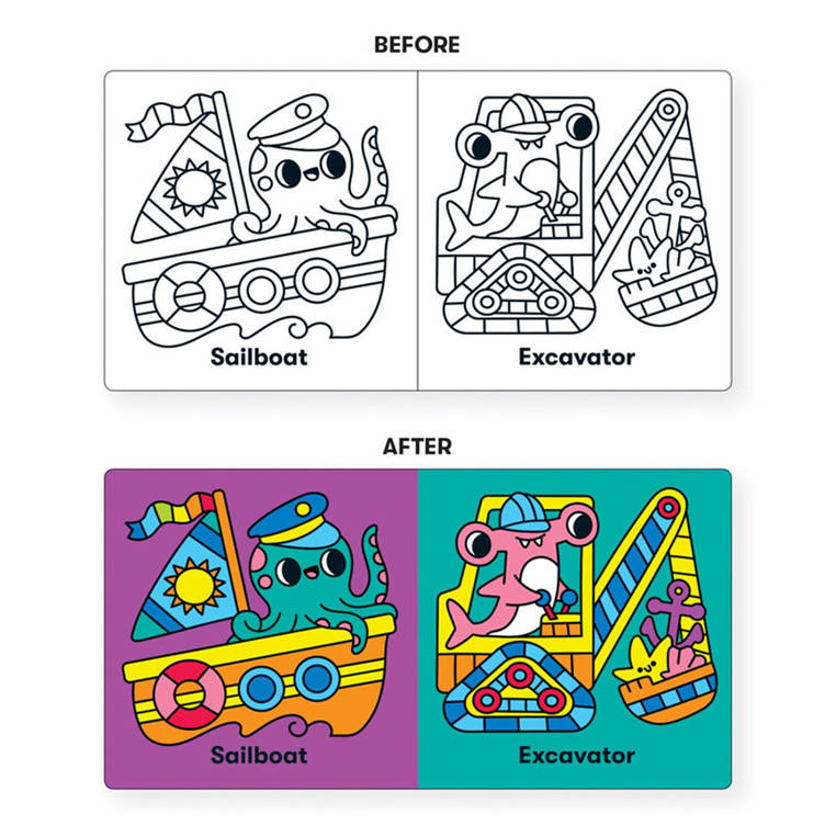 Mudpuppy Magiczna książeczka do kąpieli Podwodni kierowcy 1+