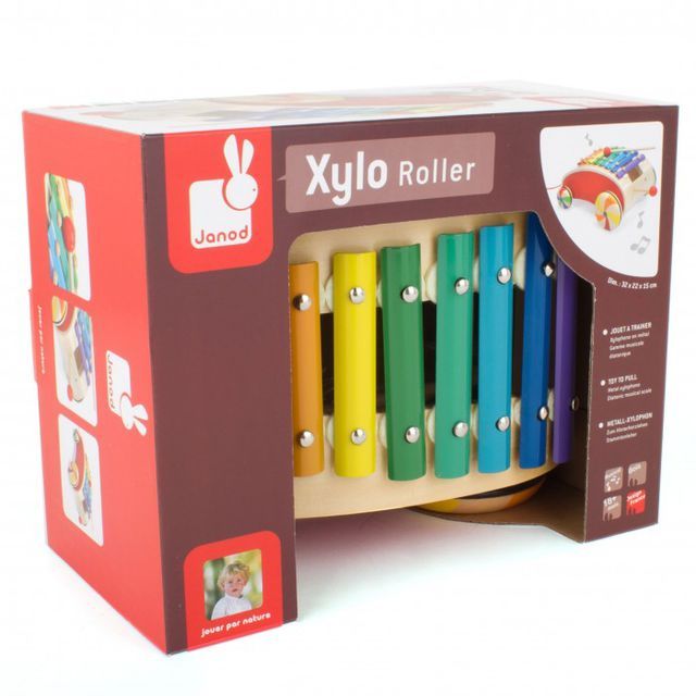 Janod Xyloroller Cymbałki do ciągnięcia Czerwony 1+