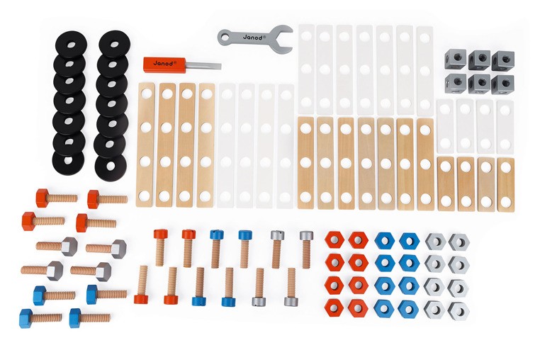 Janod Zestaw Konstruktora Brico Kids 100el 3+