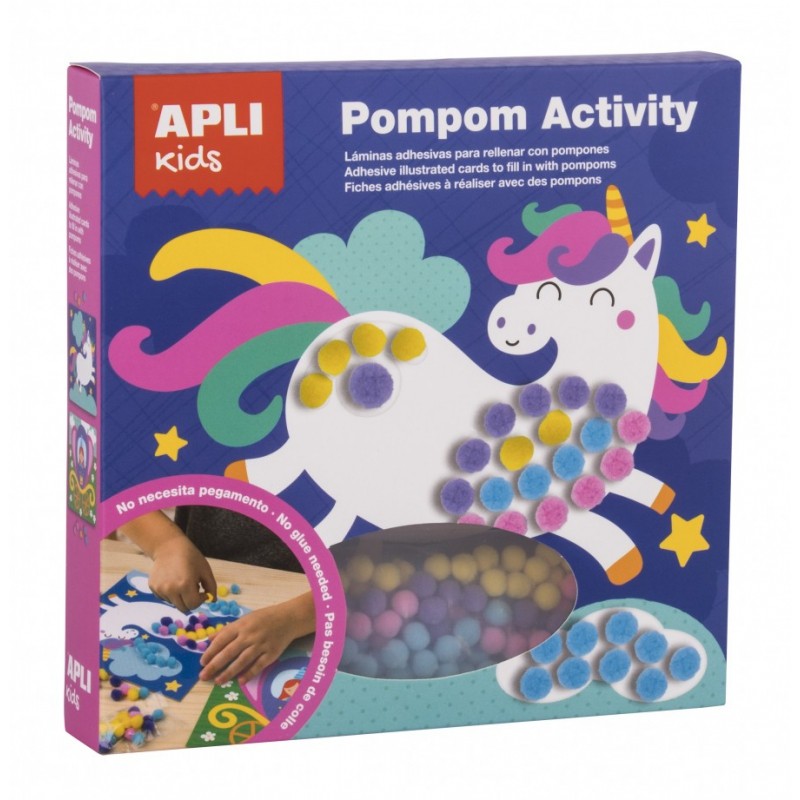 Apli Kids Zestaw Artystyczny z Pomponami Księżniczka 3+