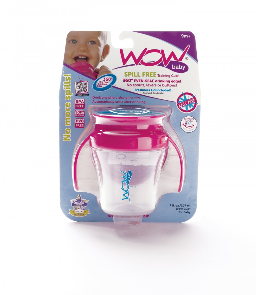 WOW Baby Kubek Niekapek 360° Różowy 9+ m